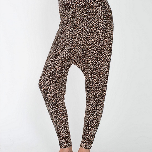 SOLD-American Apparel Cheetah Print Harem Pants - Picture 3 of 6